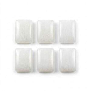 WHITE Square HAQEEQ STONE 100% NATURAL