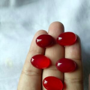 Red IRANI HAQEEQ 100% Natural Stone & Rings .