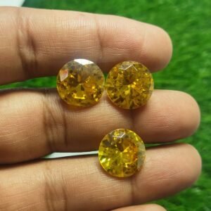 Original Zircon Yellow Color Diamond Cutting 16.40 CRT