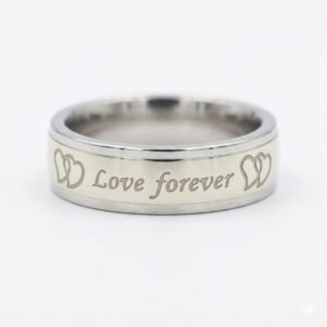 Love Forever Couple Ring Stainless Steel Romantic Band