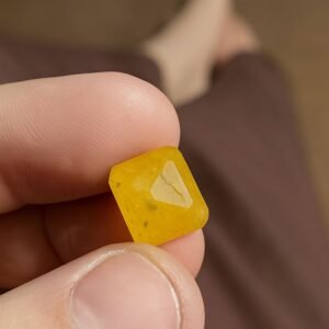 Pukhraj Stone Natural Yellow Original Gem Non-Fading