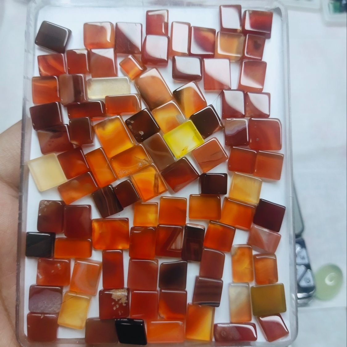 Original Natural Yamni Brown Multi - Gemstone Hub