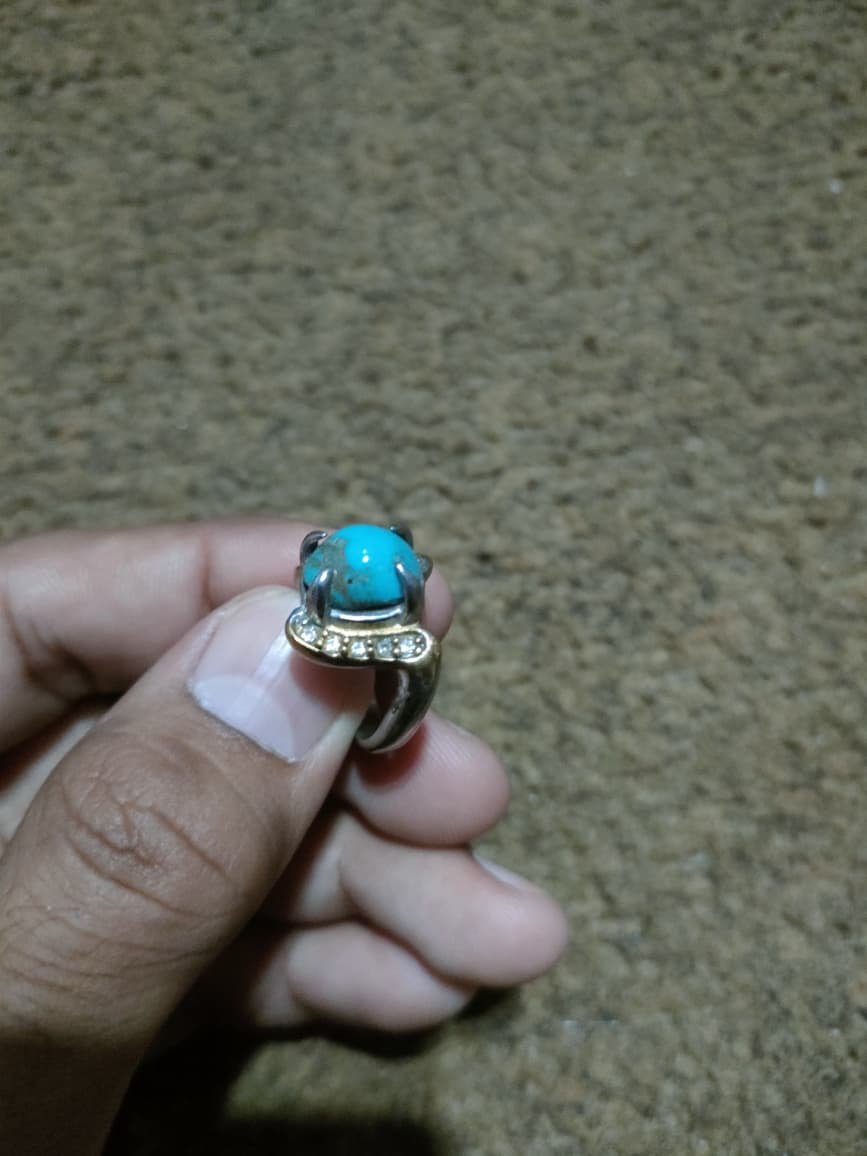 Original Feroza Ring Natural Turquoise - Gemstone Hub