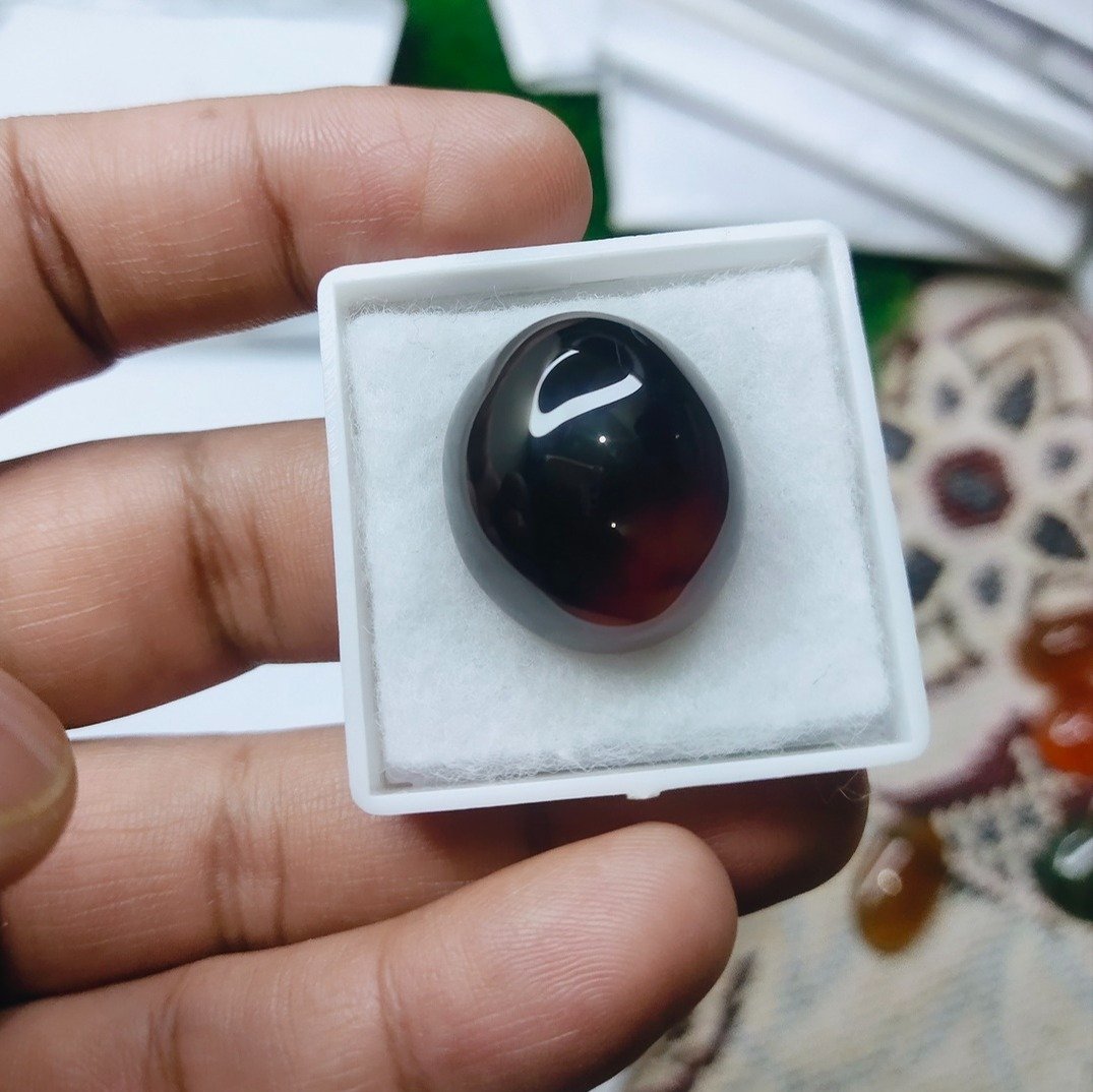 100% Original Natural Agate Dark Brown Haqeeq Gemstone