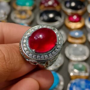 Anari Irani Yaqoot Ring 100% Natural Gem Guaranteed