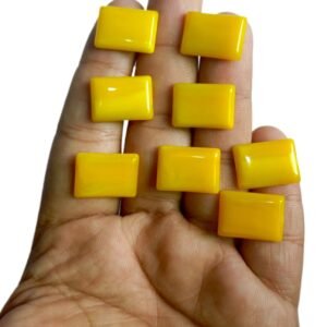 Yellow Square Haqeeq Stone (Zard Aqeeq)