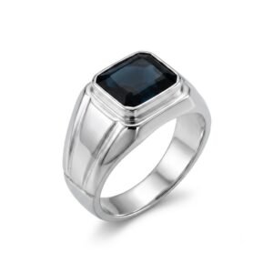 African Neelam Stone Ring for Men