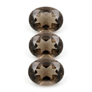 Natural Smoky Quartz Gemstones Premium Faceted Oval