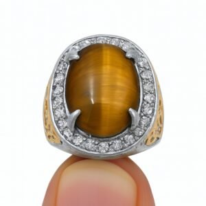 Tiger Eye Men's Ring