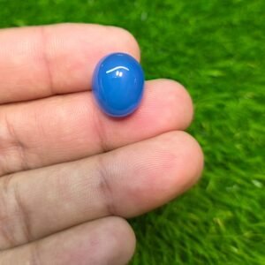 Natural Blue Aqeeq Gemstone 3.49 Gram