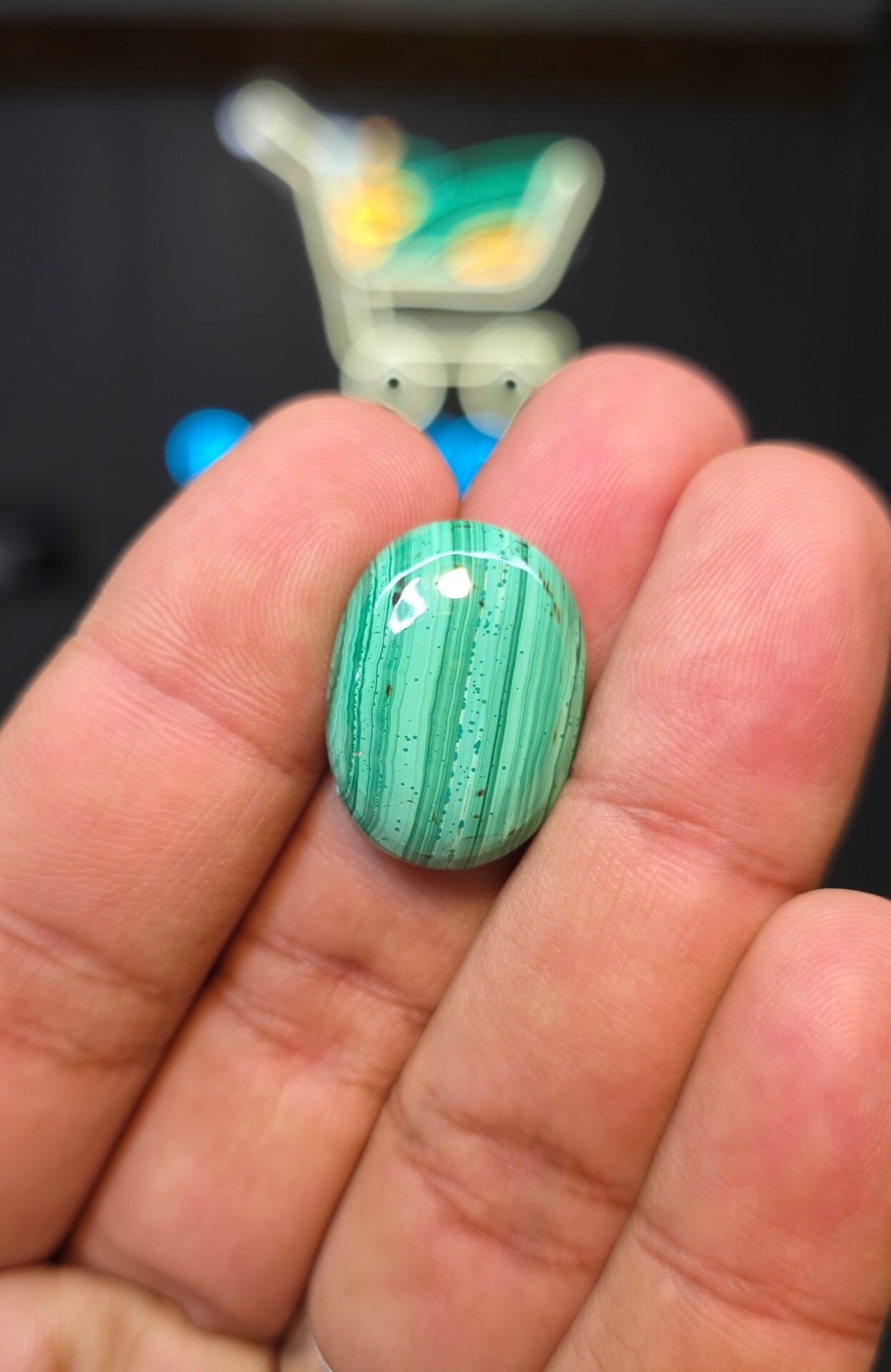 Natural Malachite Stone 37.00 CRT Original Green