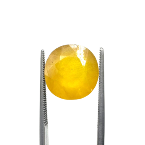 Natural Yellow Sapphire (Pukhraj) 12 Carat Round Loose Stone