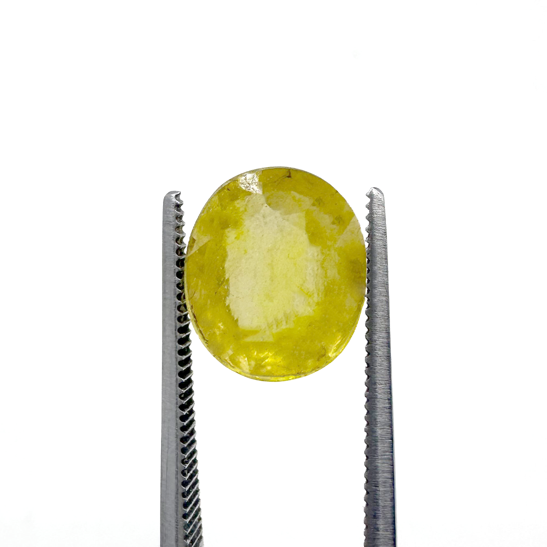 Natural Yellow Sapphire (Pukhraj) 3.5 Carat Round Loose Stone