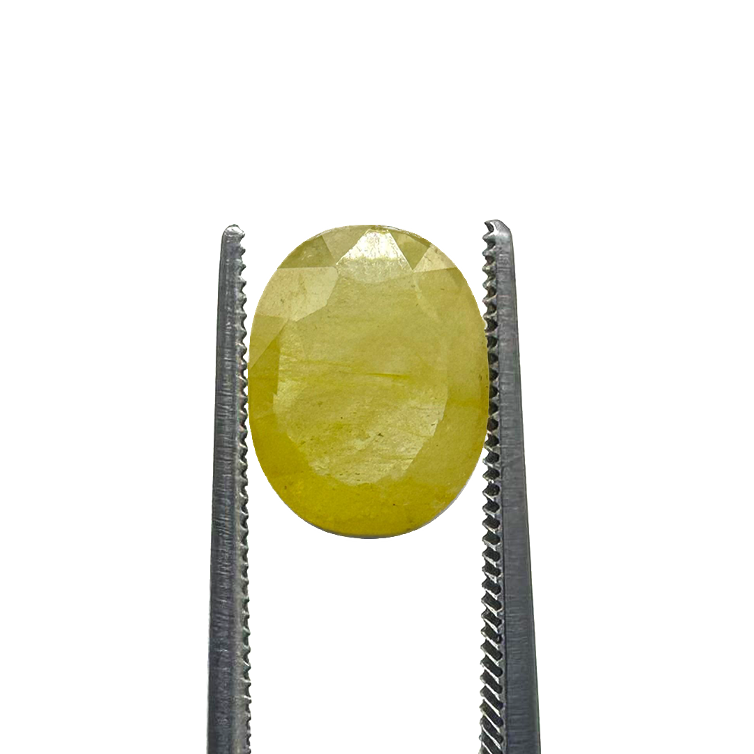 Natural Yellow Sapphire (Pukhraj) 3.6 Carat Round Loose Stone