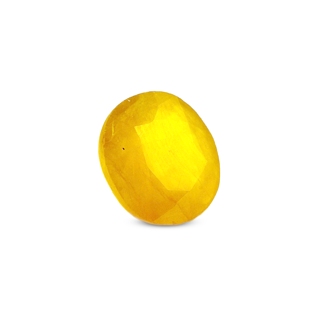 Natural Yellow Sapphire (Pukhraj) 12 Carat Round Loose Stone - Image 3
