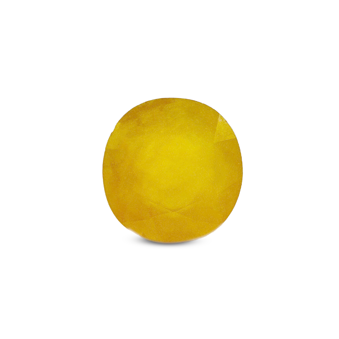 Natural Yellow Sapphire (Pukhraj) 12 Carat Round Loose Stone - Image 2