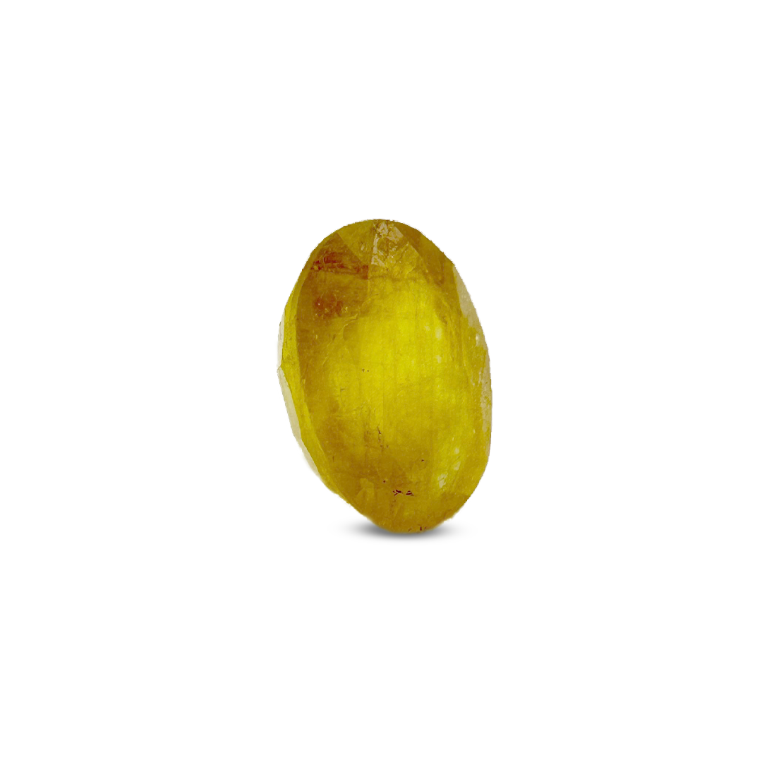 Natural Yellow Sapphire (Pukhraj) 4.3 Carat Round Loose Stone - Image 2