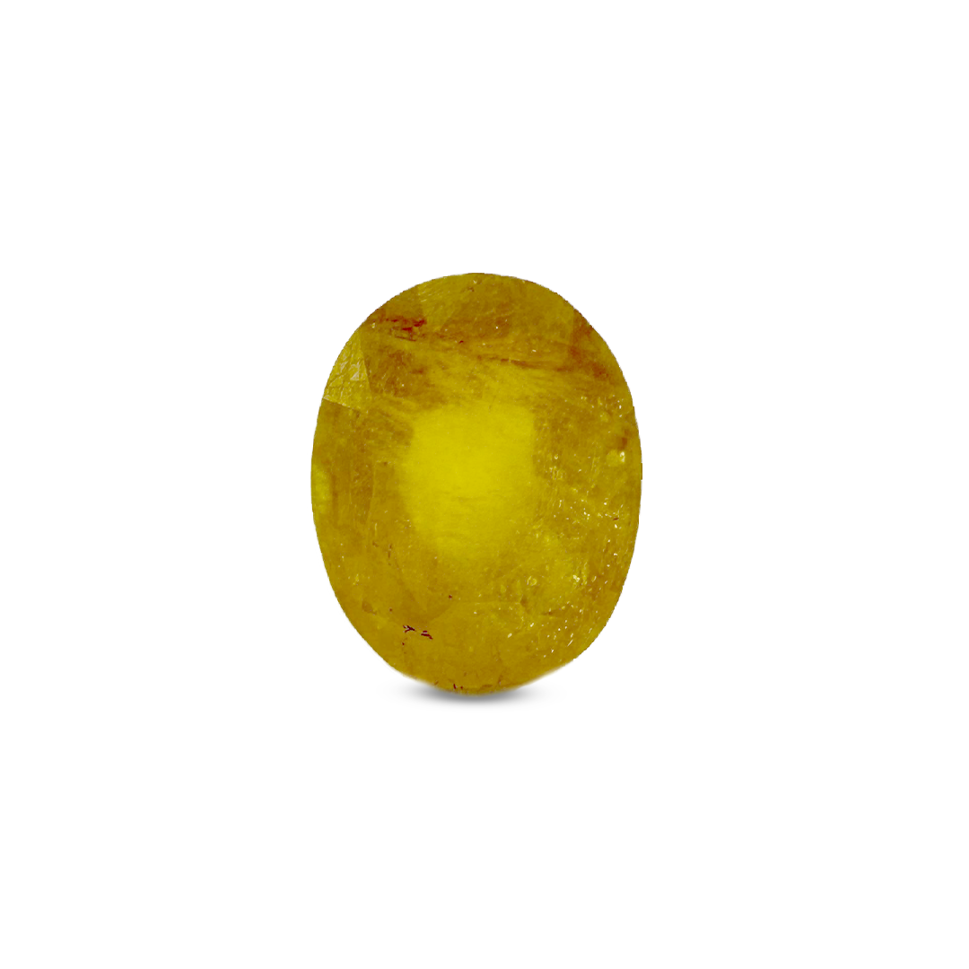 Natural Yellow Sapphire (Pukhraj) 4.3 Carat Round Loose Stone - Image 3