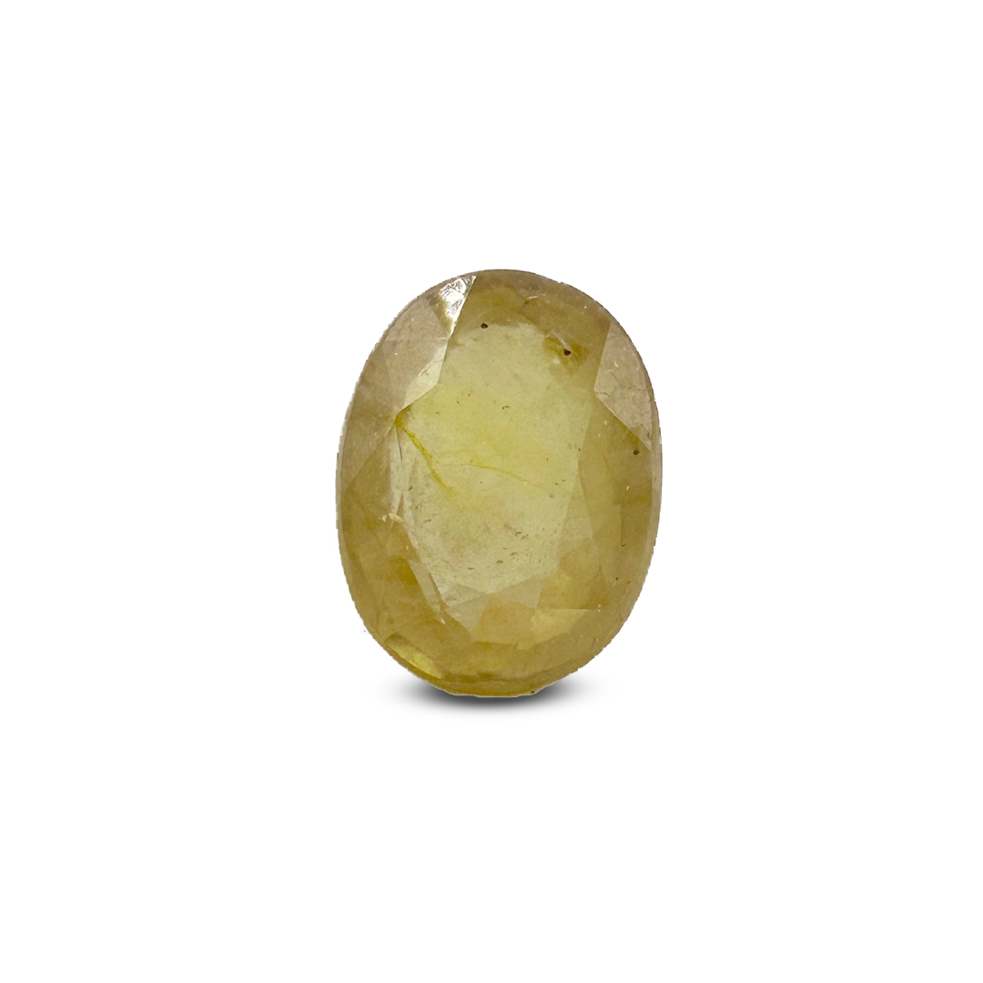 Natural Yellow Sapphire (Pukhraj) 4.45 Carat Round Loose Stone - Image 2