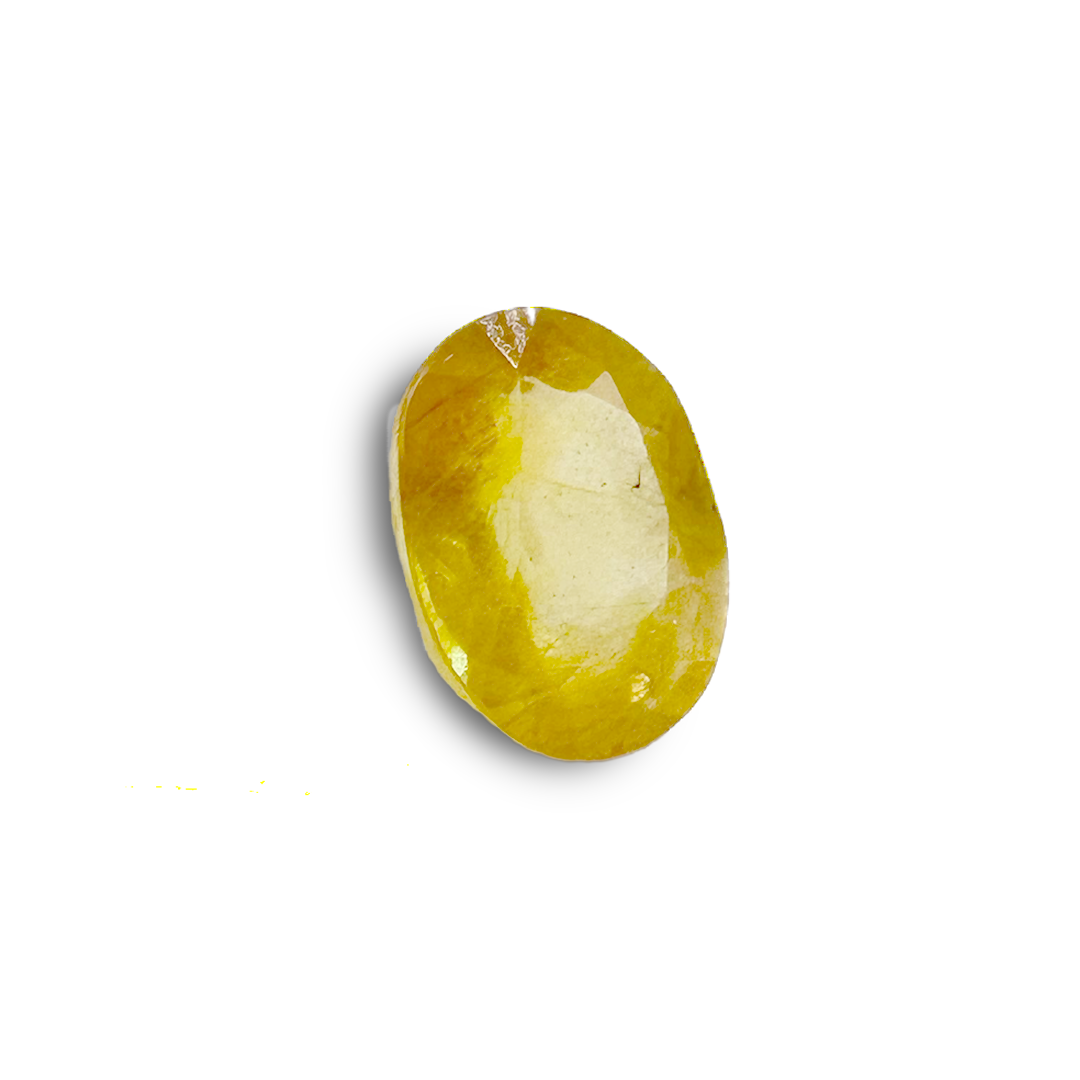 Natural Yellow Sapphire (Pukhraj) 4.4 Carat Round Loose Stone - Image 2