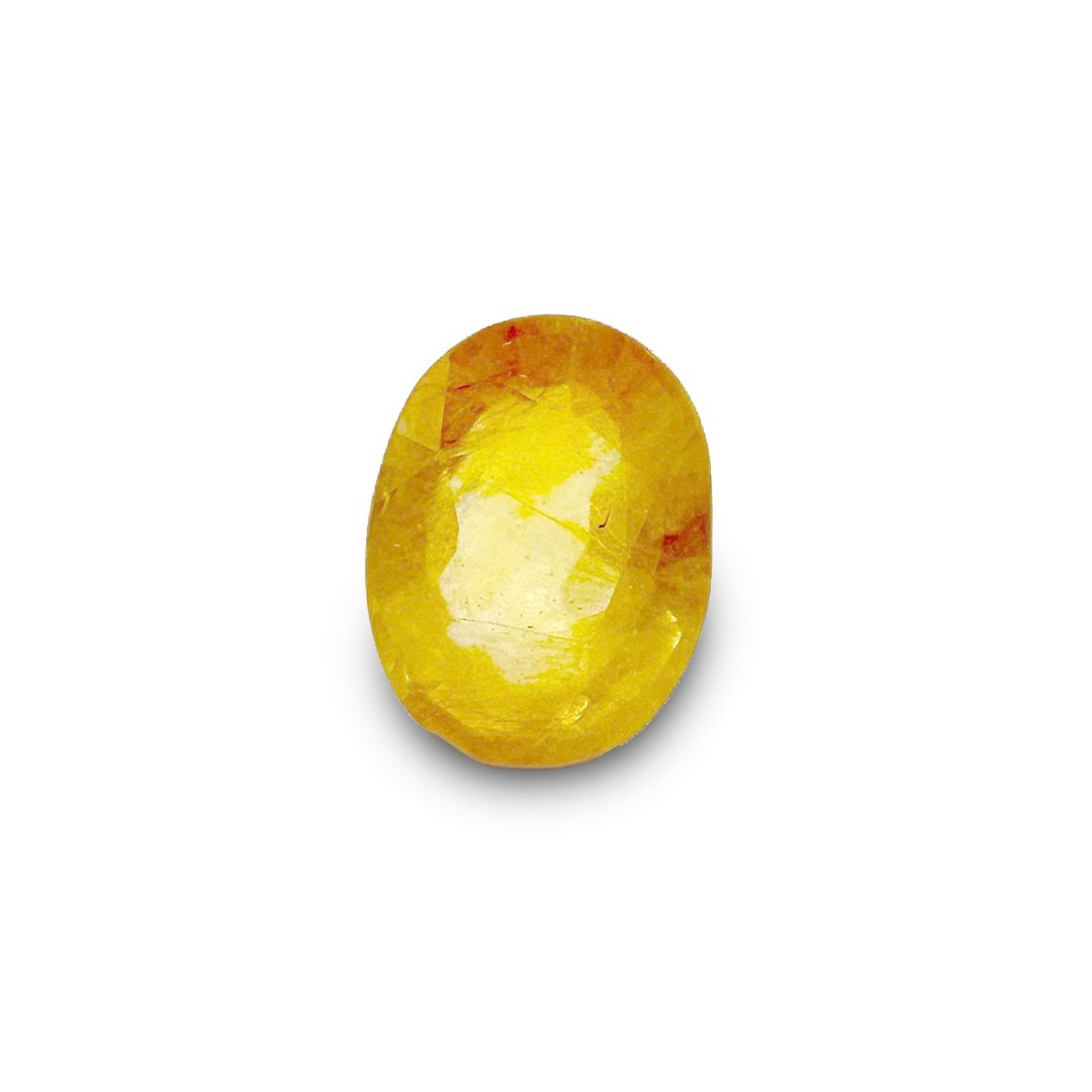Natural Yellow Sapphire (Pukhraj) 4.4 Carat Round Loose Stone - Image 3