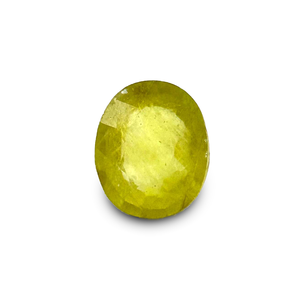 Natural Yellow Sapphire (Pukhraj) 4.25 Carat Round Loose Stone - Image 3