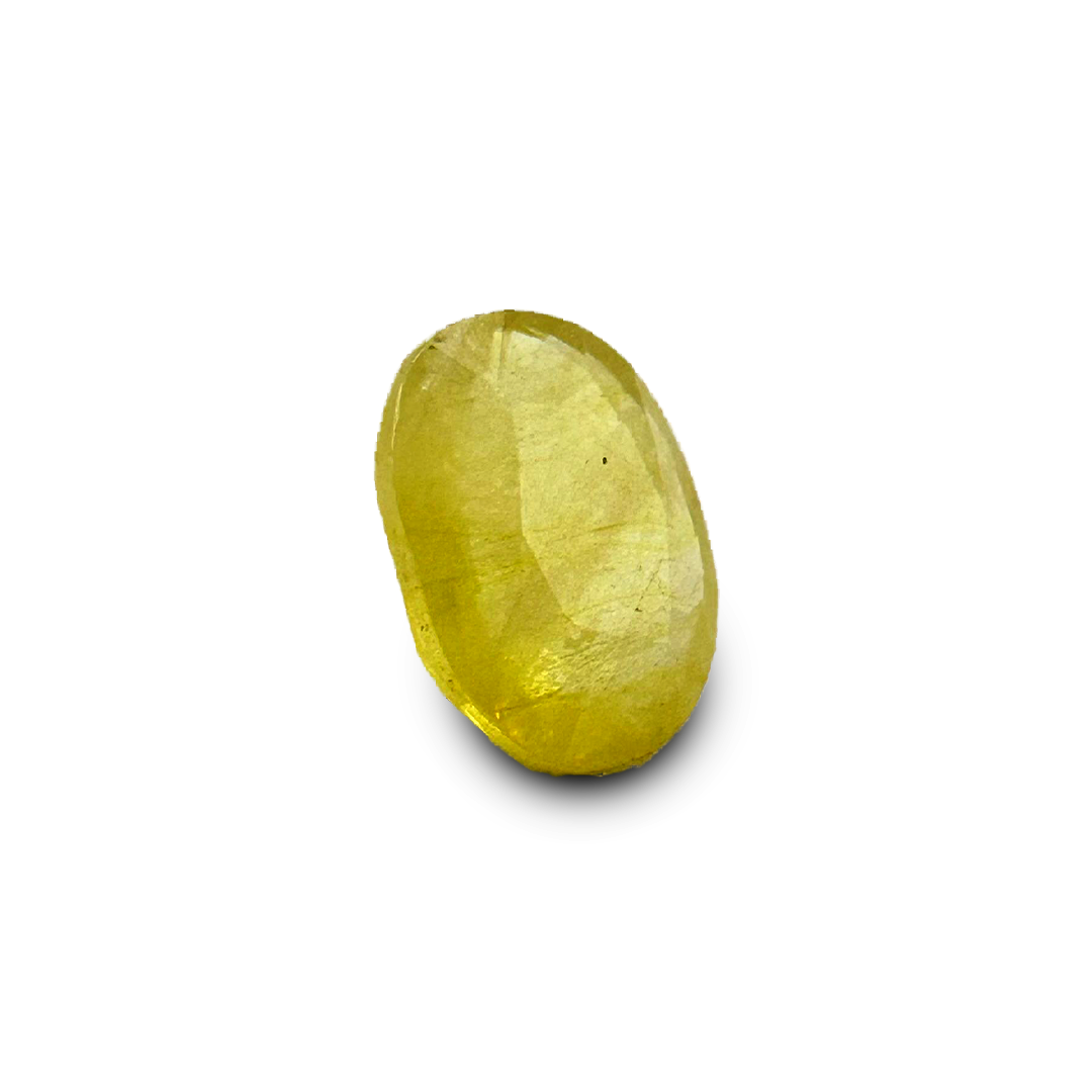 Natural Yellow Sapphire (Pukhraj) 3.6 Carat Round Loose Stone - Image 2