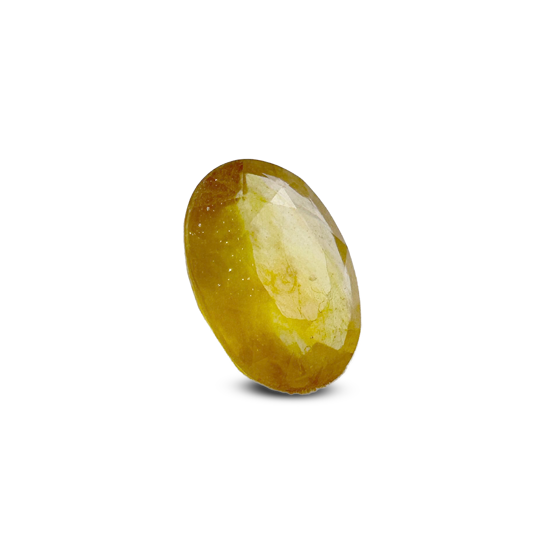 Natural Yellow Sapphire (Pukhraj) 4.45 Carat Round Loose Stone - Image 3