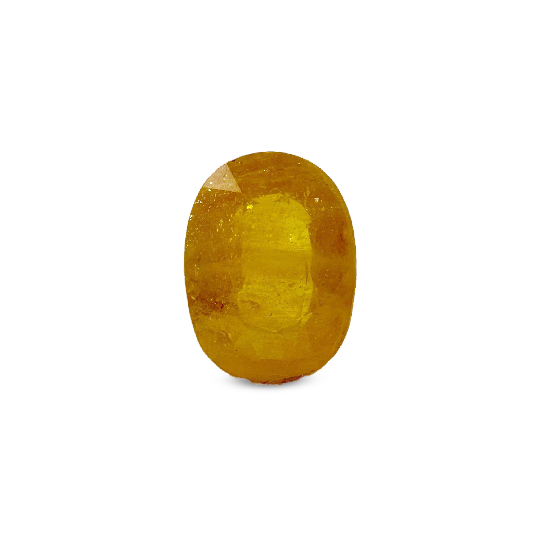 Natural Yellow Sapphire (Pukhraj) 11 Carat Round Loose Stone - Image 2