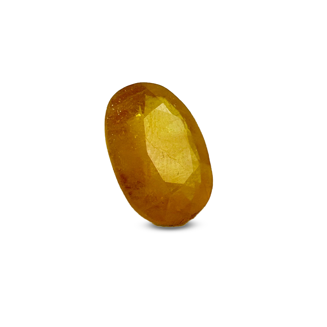 Natural Yellow Sapphire (Pukhraj) 11 Carat Round Loose Stone - Image 3